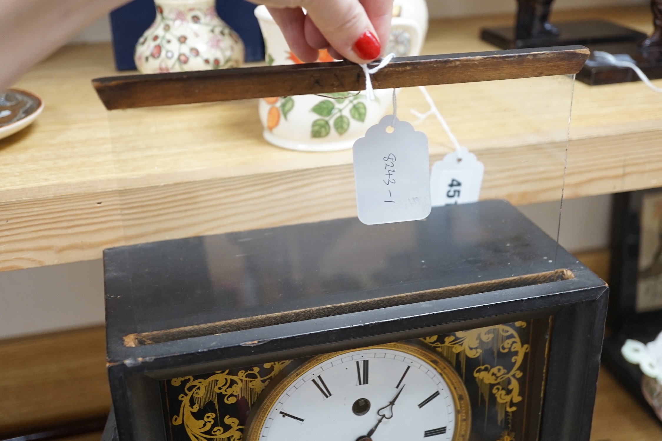 A late 19th century French ebonised calendar timepiece, by Antoine Redier, Paris, 45cm